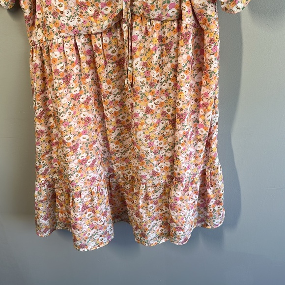 Arula Carson Floral Dress Size A 14/16 1X Smocked Milkmaid - Picture 6 of 16